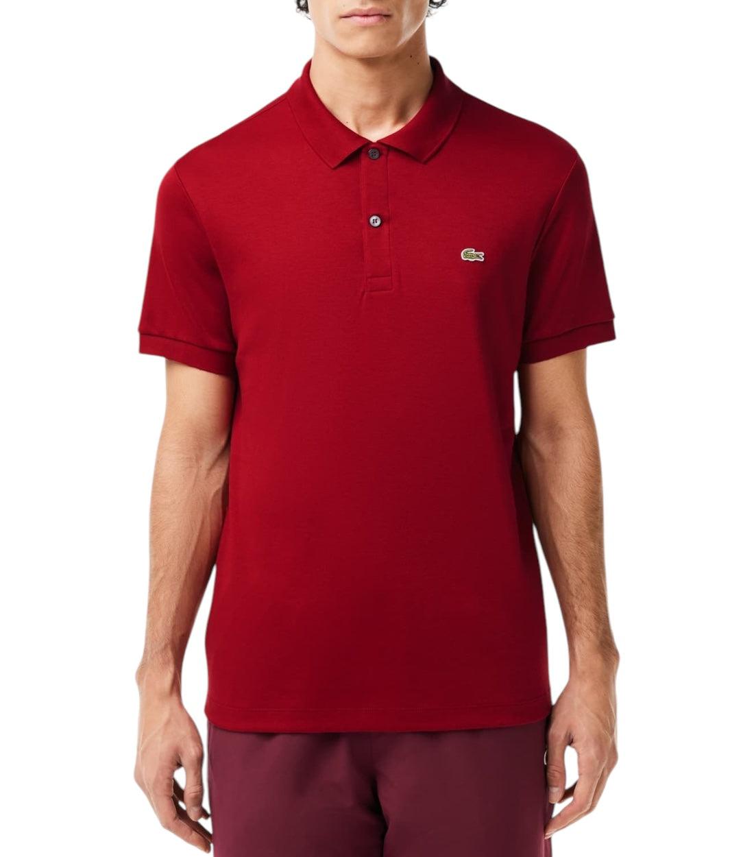 Lacoste Bordeaux Polo Met Label-detail