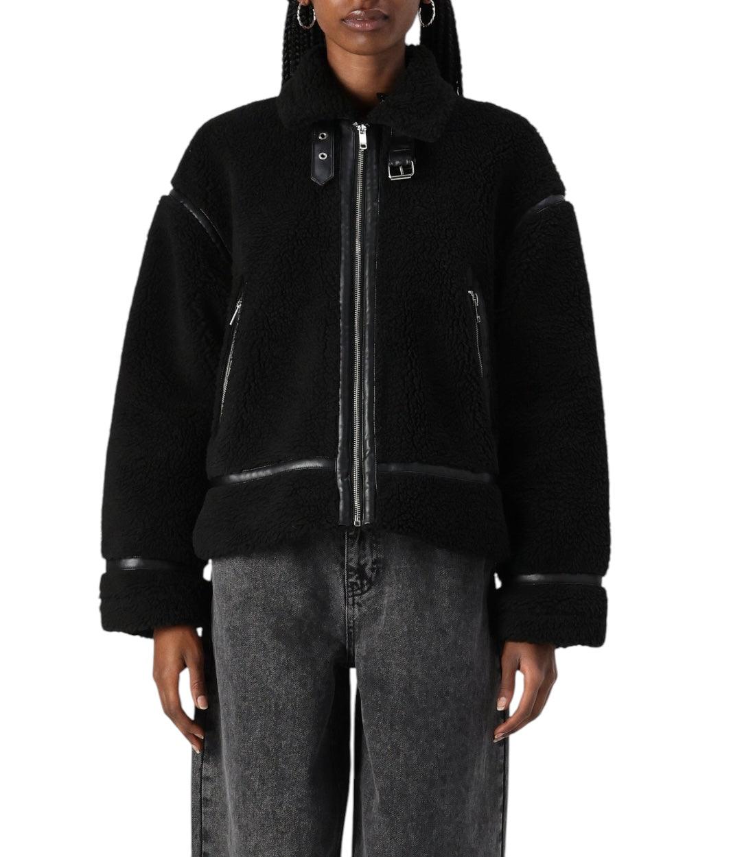 Only Zwart Teddy Winterjas