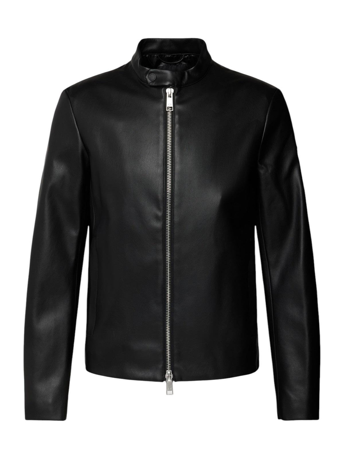 Armani Exchange Zwart BomberJack Van Imitatieleer