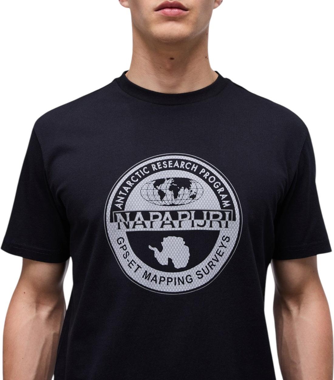 Napapijri Zwart S-BOLLO 2 T-shirt Voor Heren Katoen