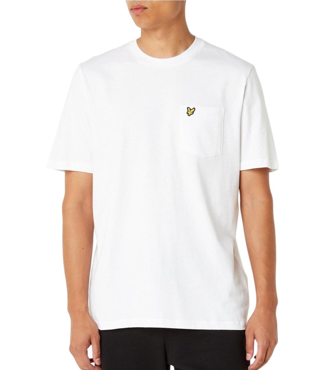 Lyle & Scott Witte T-shirt Met Borstzak