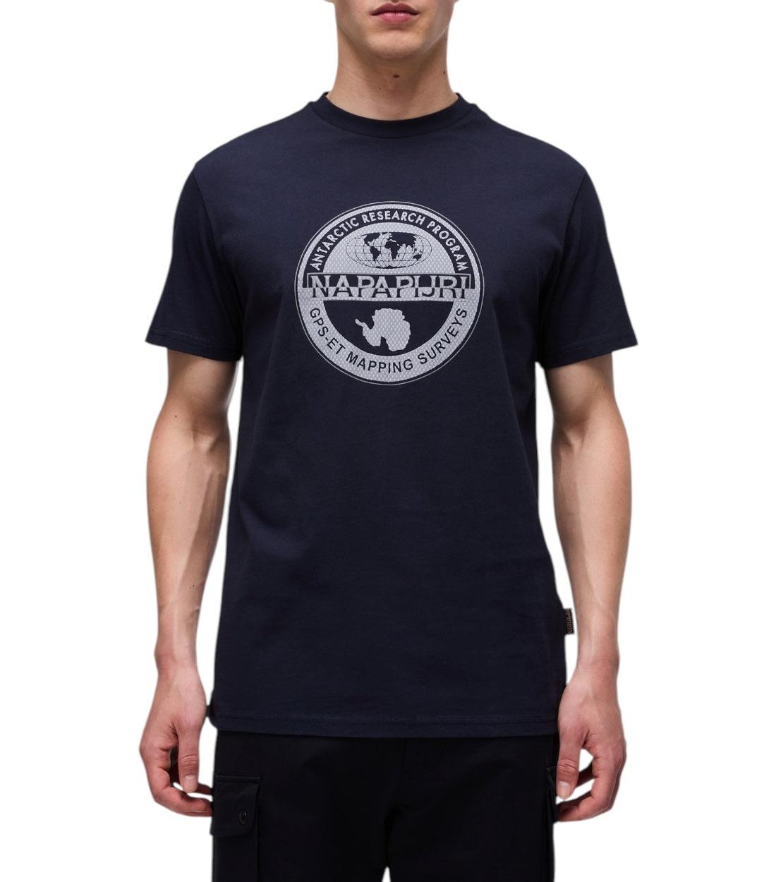Napapijri Blauw S-BOLLO 2 T-shirt Voor Heren Katoen