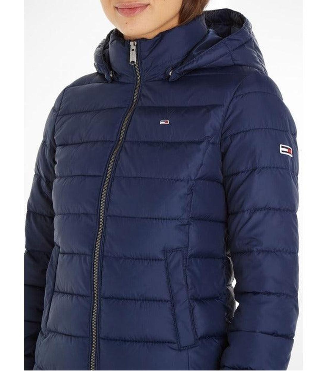 Tommy Hilfiger Jeans Blauw Gewatteerde Jas Dames