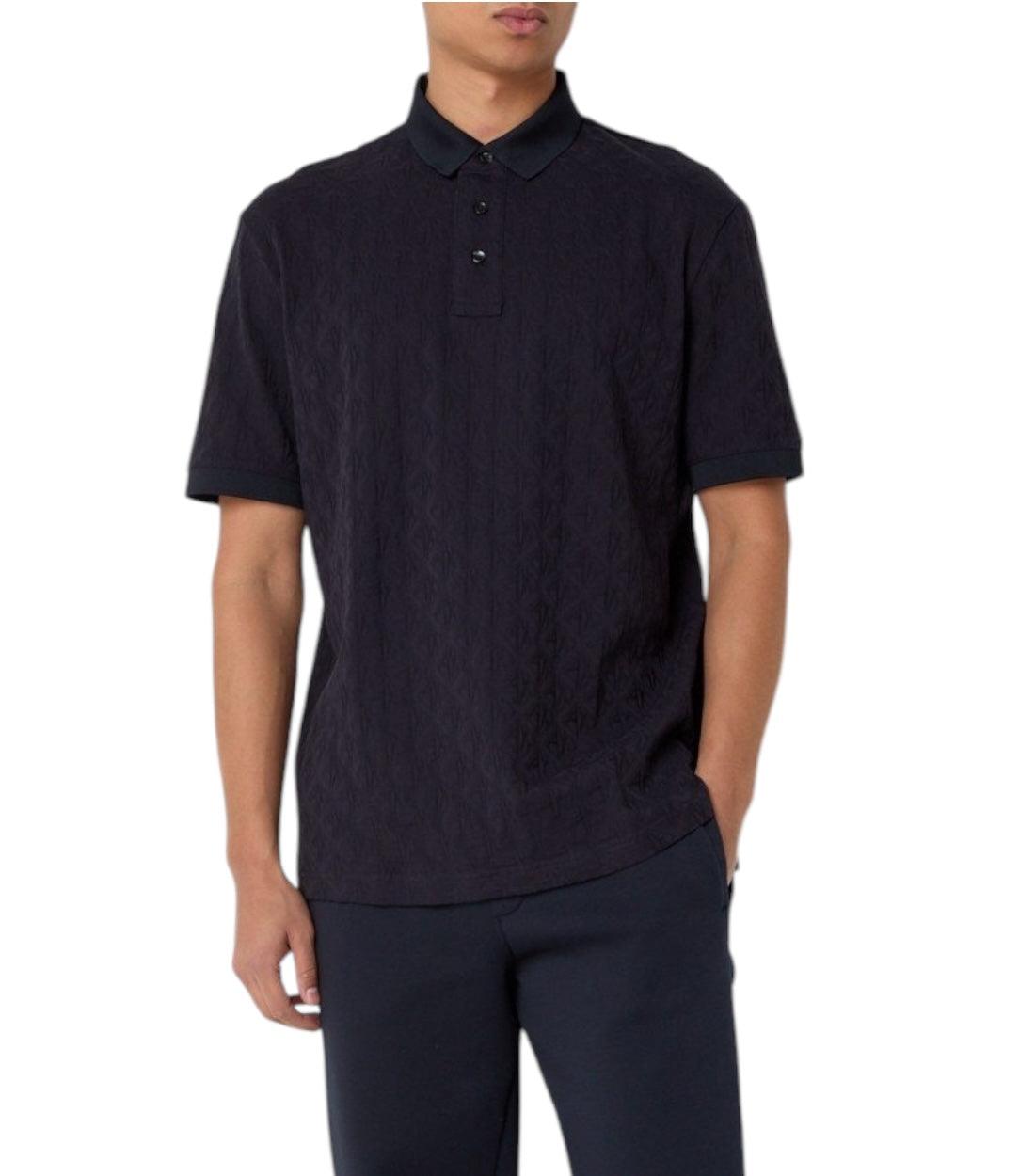 Armani Exchange Donkerblauw Polo Top Met Logoprint