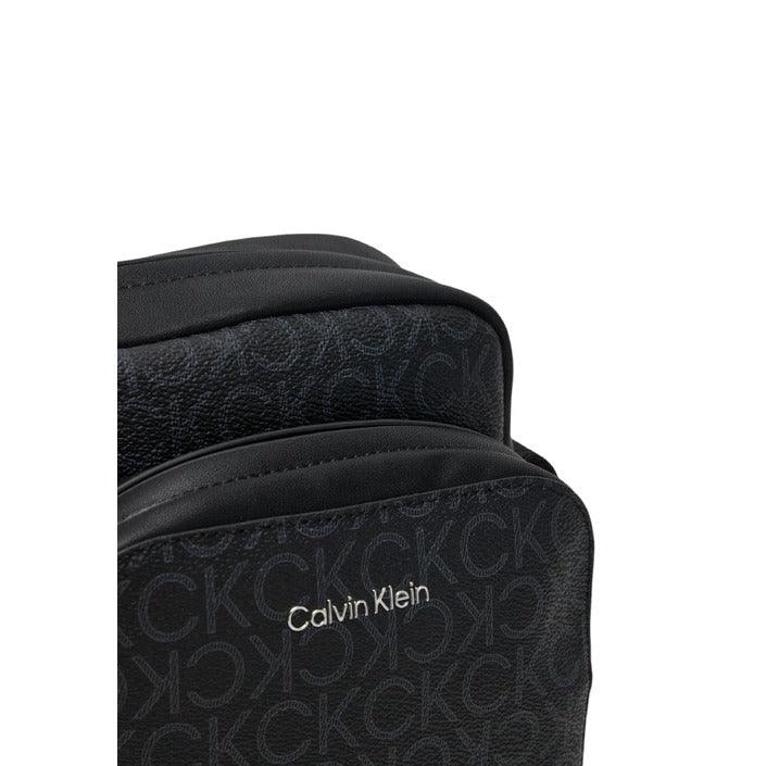 Calvin Klein Zwart Logo Print Reporter Tas