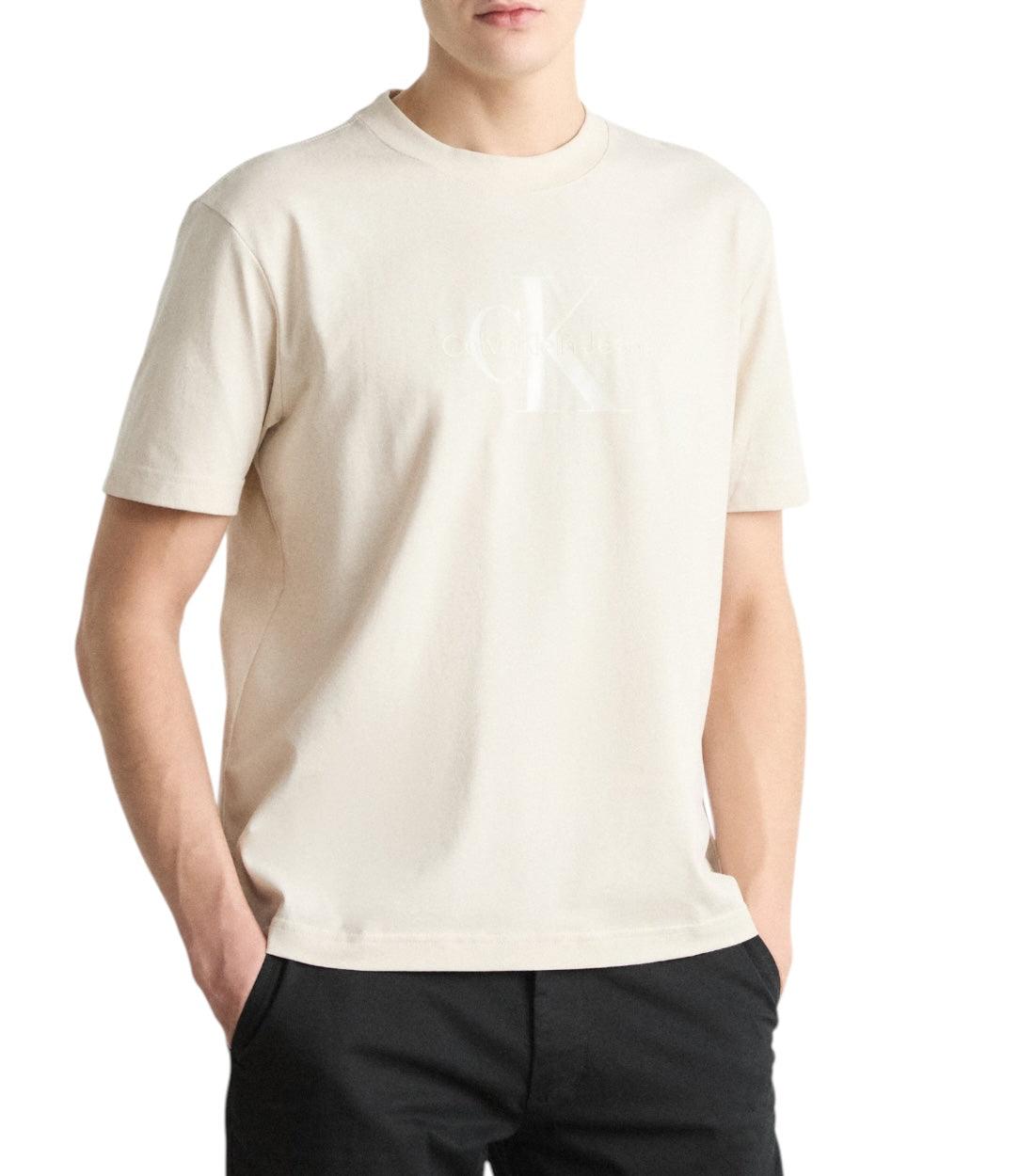 Calvin Klein Jeans Beige Shiny Monologo T-shirt