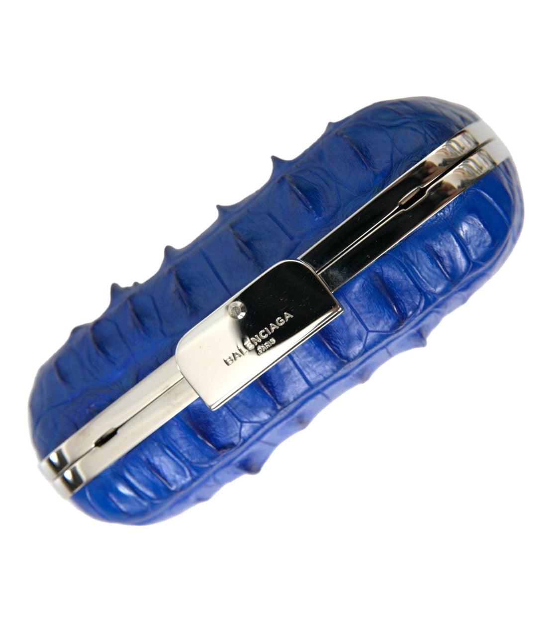 Balenciaga Blauw Krokodillenleer Handtas