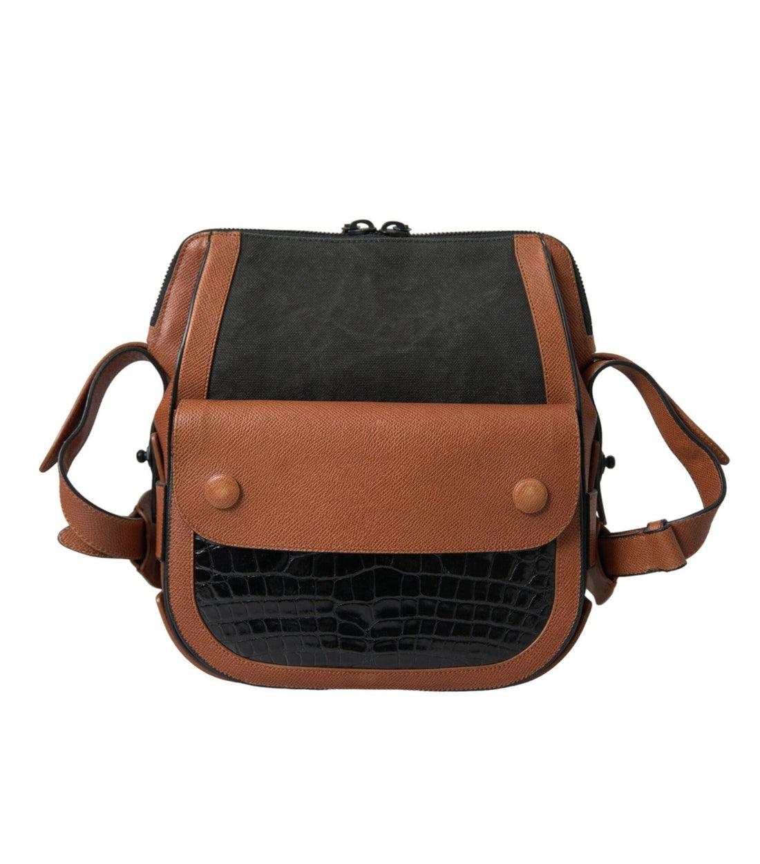 Balenciaga Luxe Bruine Krokodillenleer Schoudertas