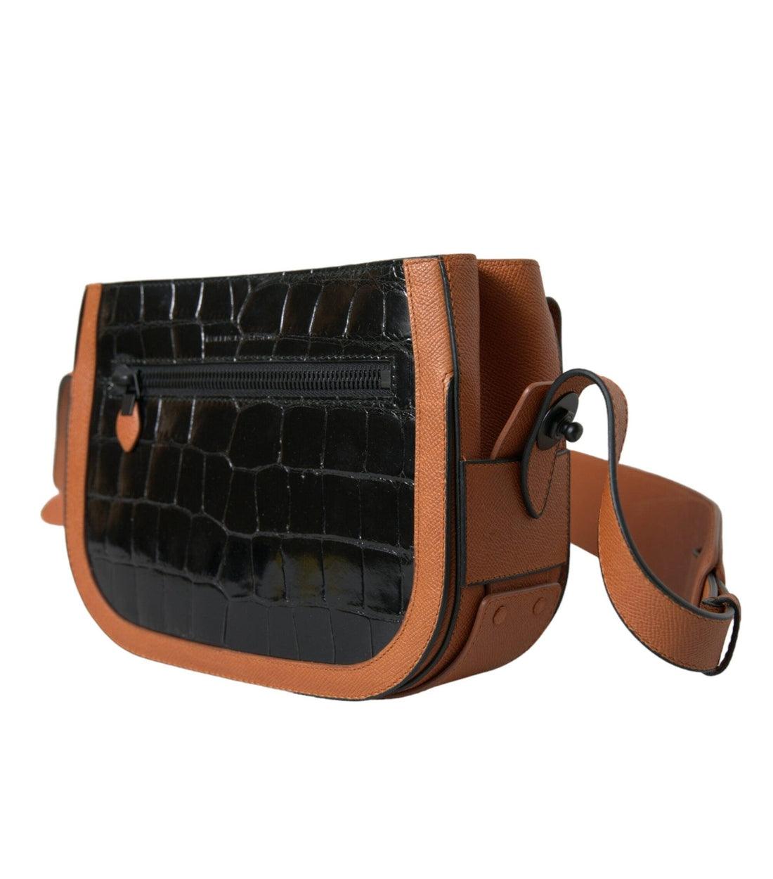Balenciaga Luxe Bruine Krokodillenleer Schoudertas