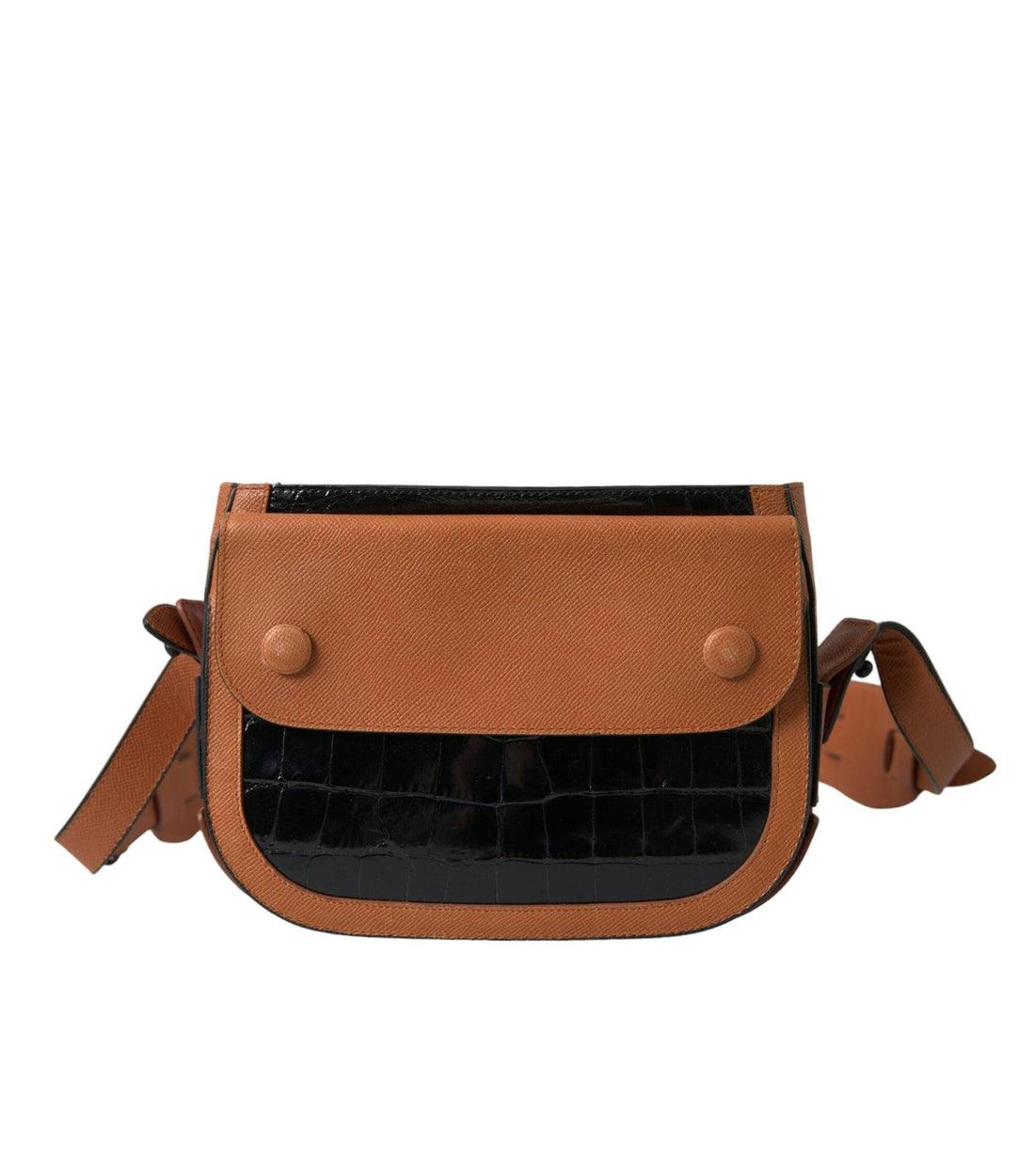 Balenciaga Luxe Bruine Krokodillenleer Schoudertas