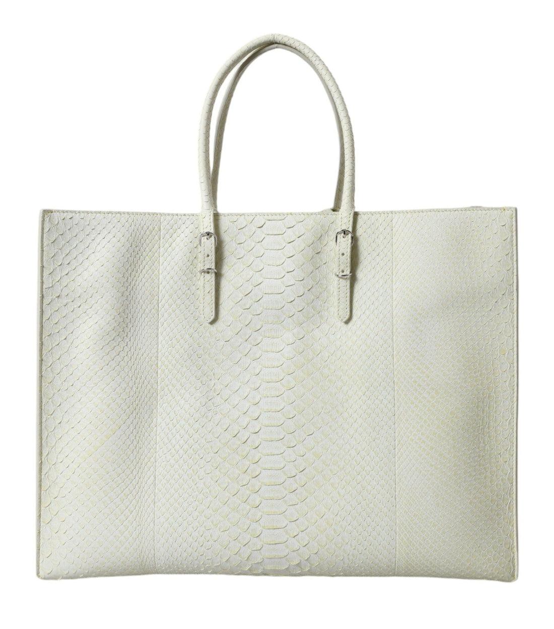 Balenciaga Gele Pythonleren A4 Tote Bag
