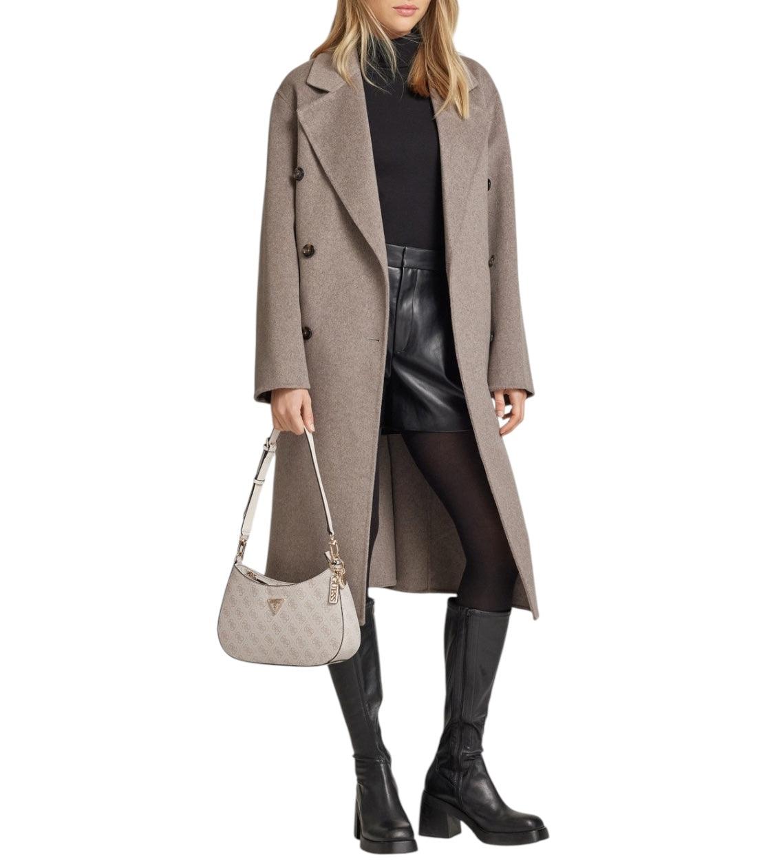 Guess Beige Noelle Handtas Met Labelapplicatie