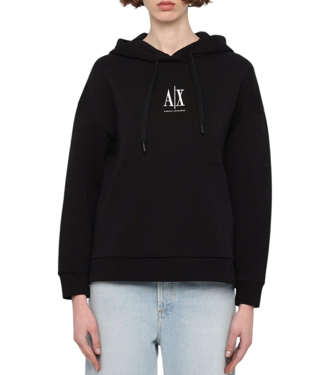 Armani Exchange Zwart Basic Sweater Met Logo