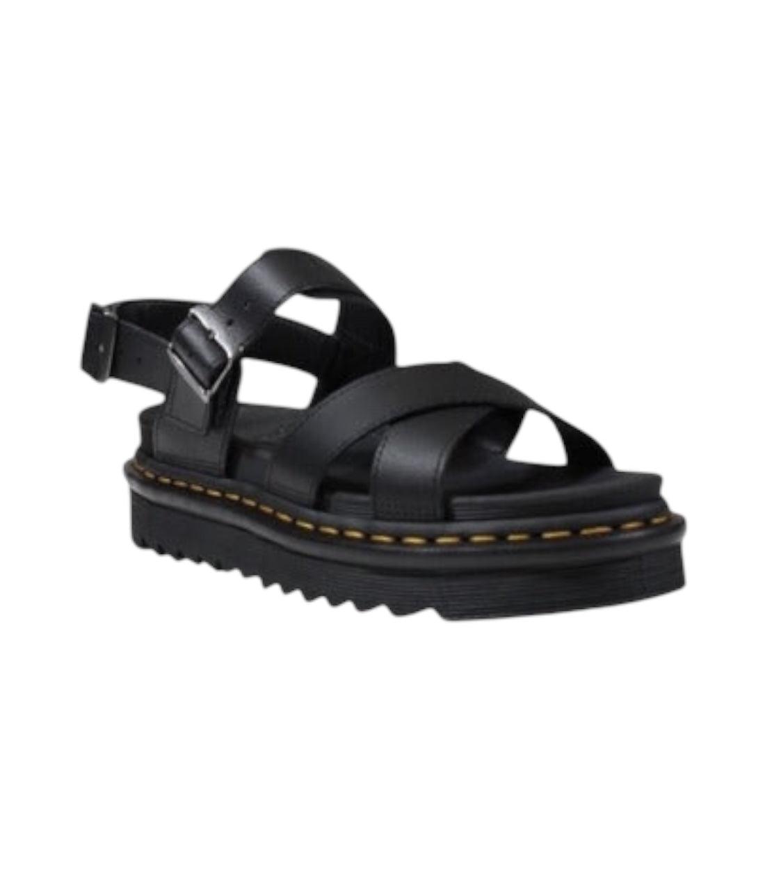 Dr. Martens Zwart Voss Hydro Leren Sandalen