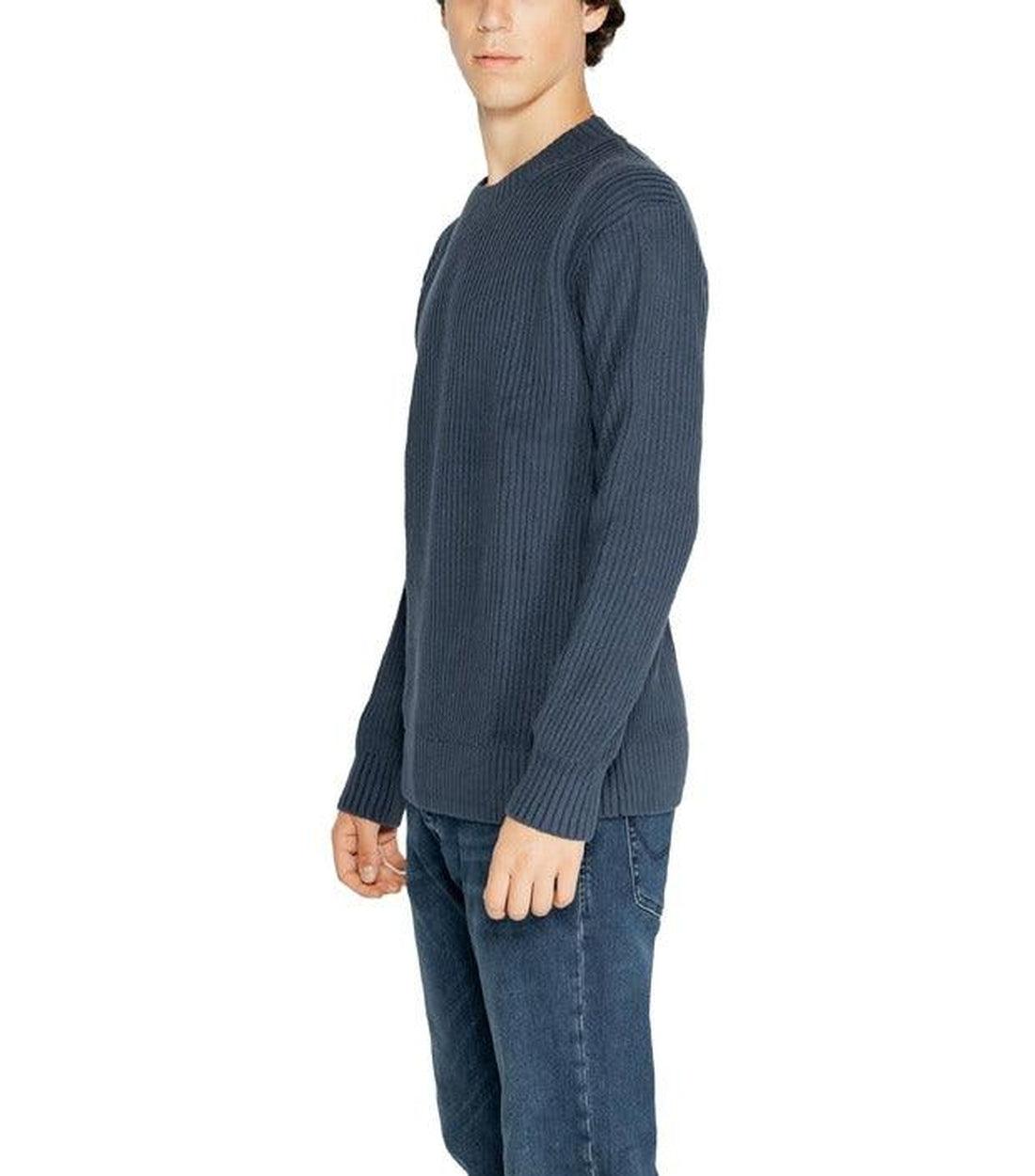 Calvin Klein Blauwe Fijngebreide Trui