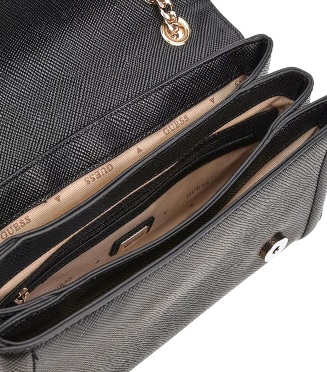 Guess Zwart Noelle Convertible Crossbody Flap