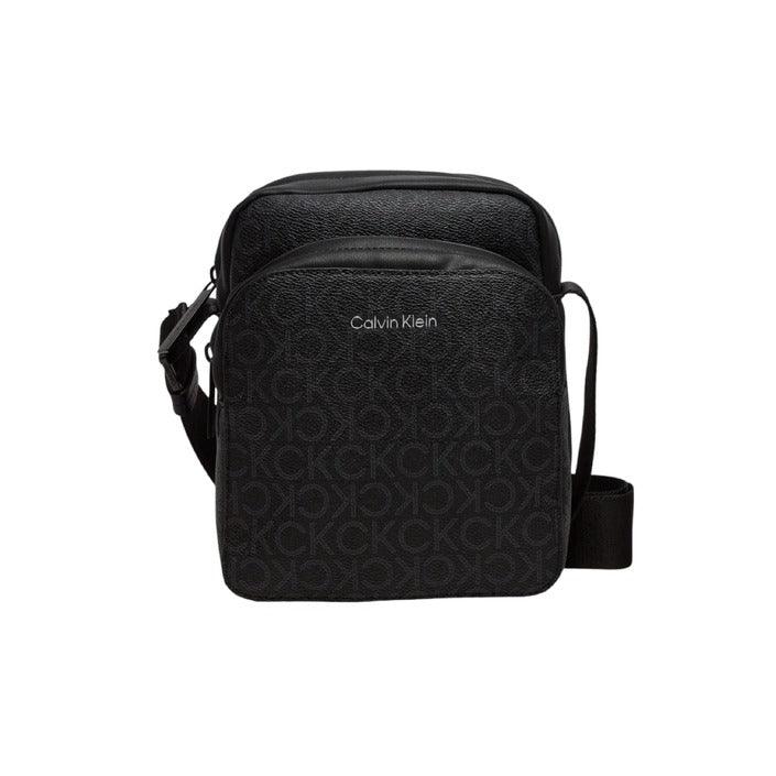 Calvin Klein Zwart Logo Print Reporter Tas