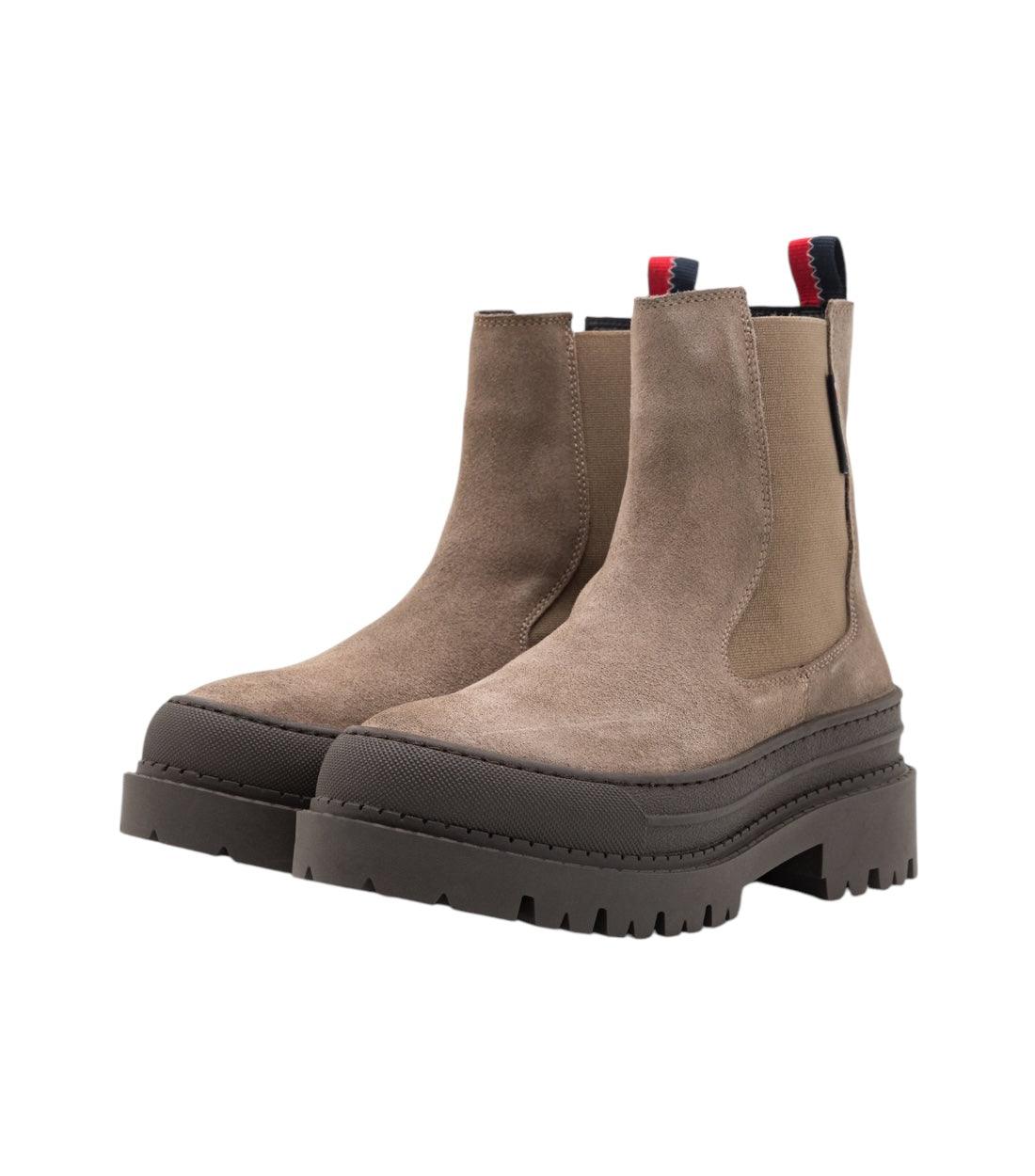 Tommy Hilfiger Beige Foxing Chelsea Enkellaarsjes