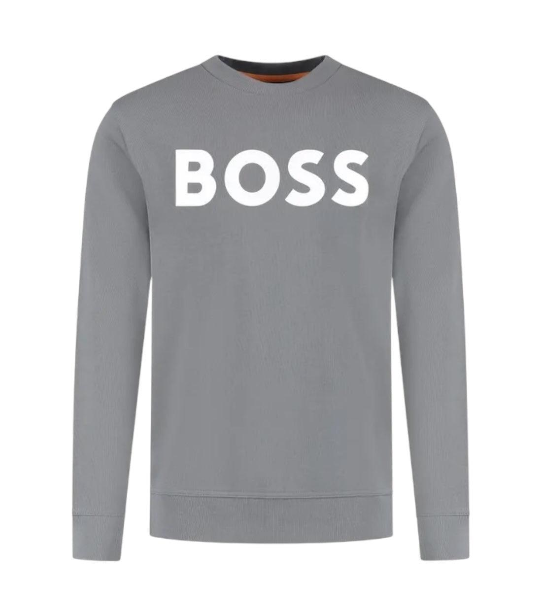 Boss Grijs Sweatshirt Met Logo