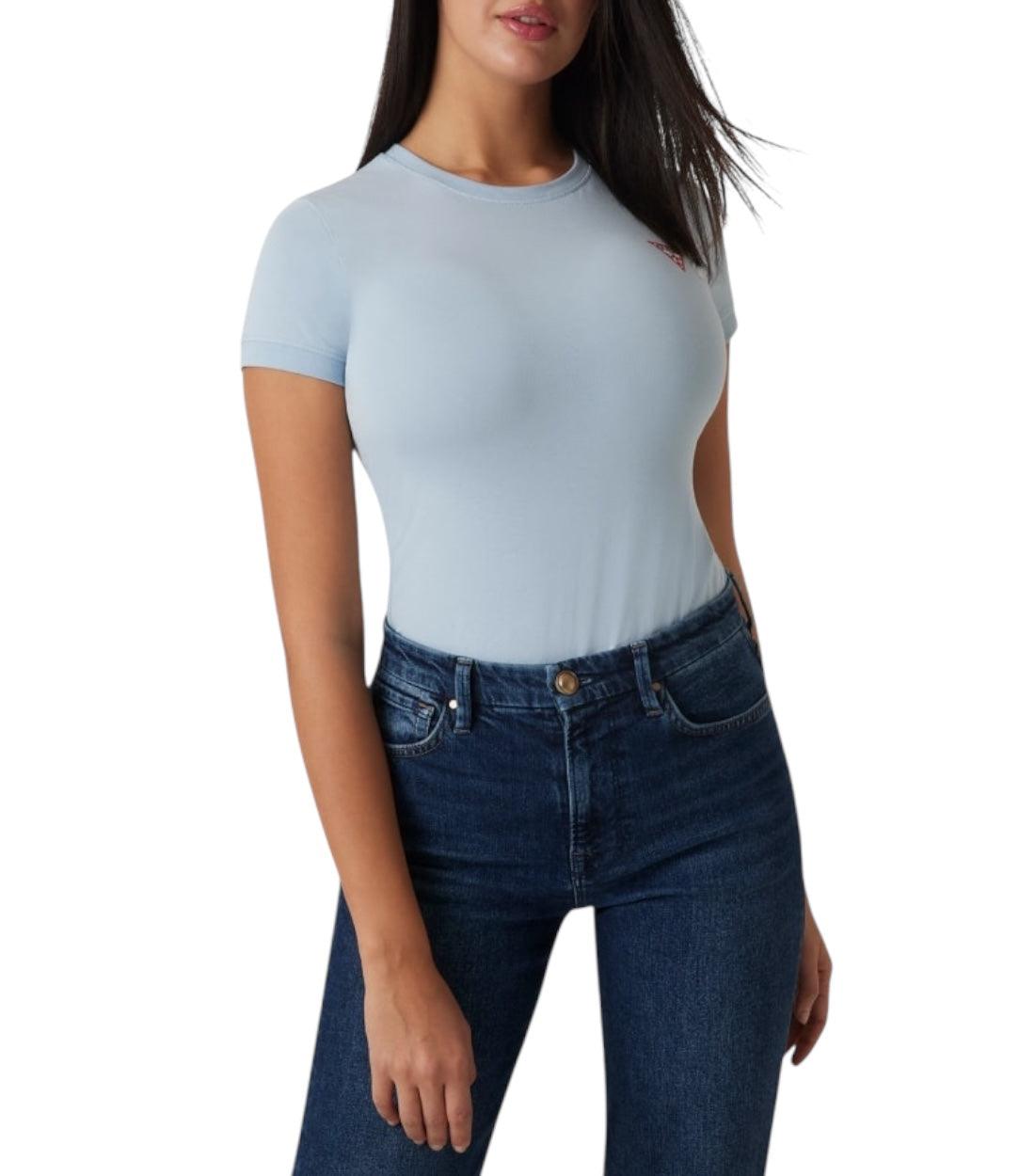 Guess Stretch T-shirt Met Klein Driehoek Logo