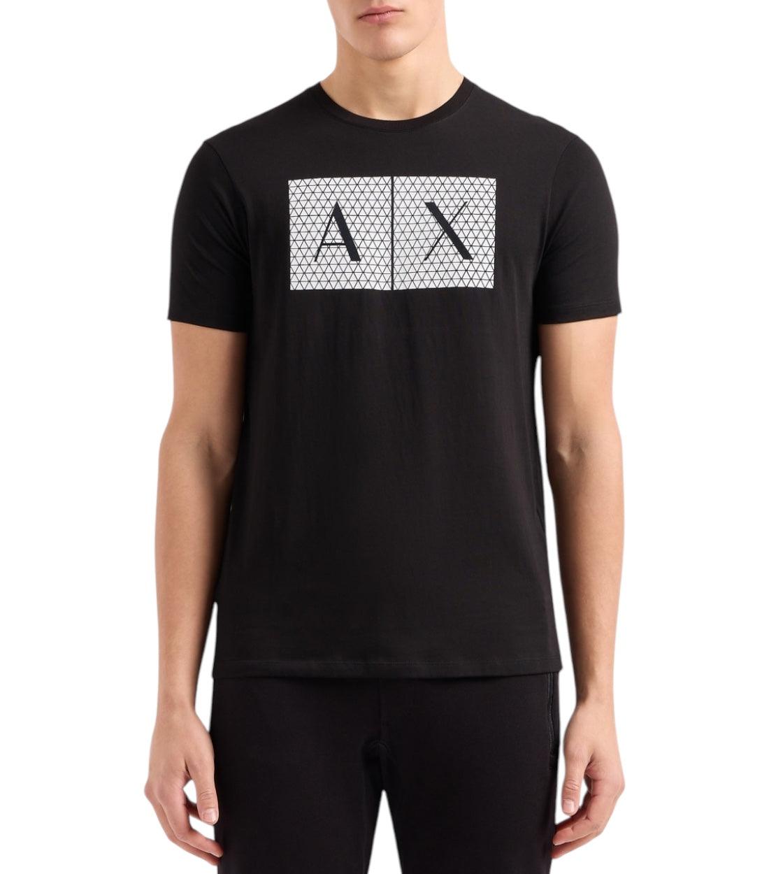 Armani Exchange Zwart Slim Fit Jersey T-shirt With Logo