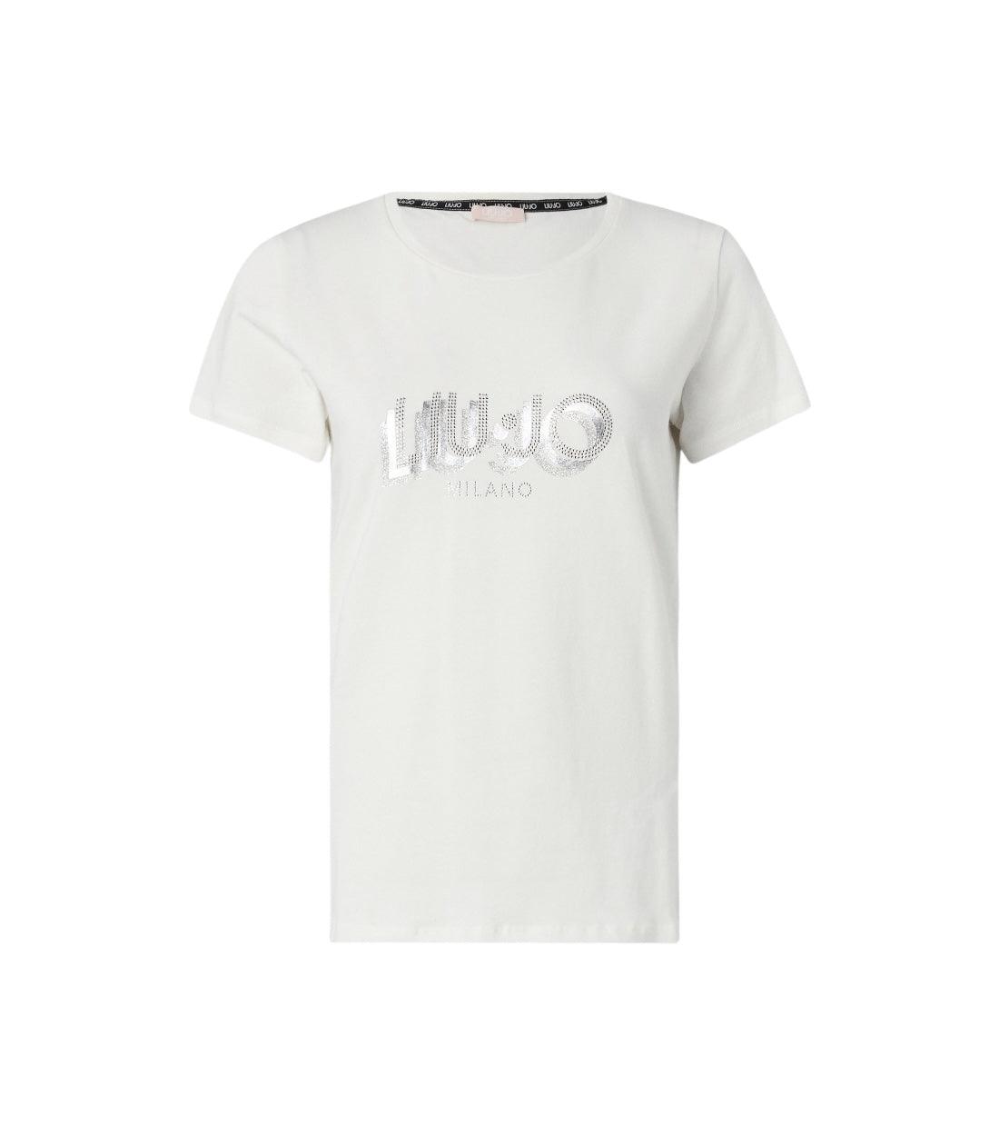 Liu Jo Wit T-shirt Met Logo Borduring