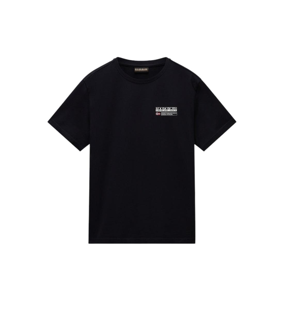 Napapijri Kasba T-shirt Heren Zwart Met Korte Mouwen