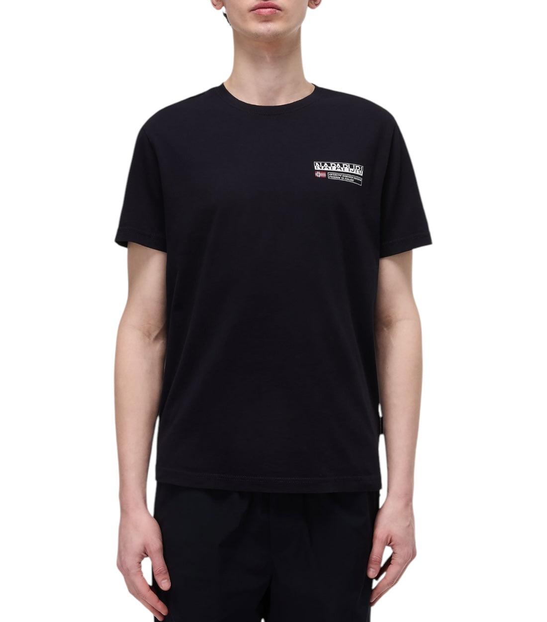 Napapijri Kasba T-shirt Heren Zwart Met Korte Mouwen