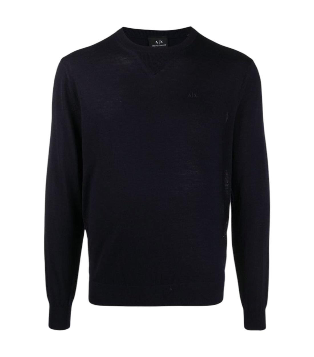 Armani Exchange Blauw Trui Van Scheerwol