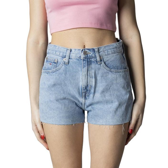 Tommy Hilfiger Jeans Blauw Shorts Dames
