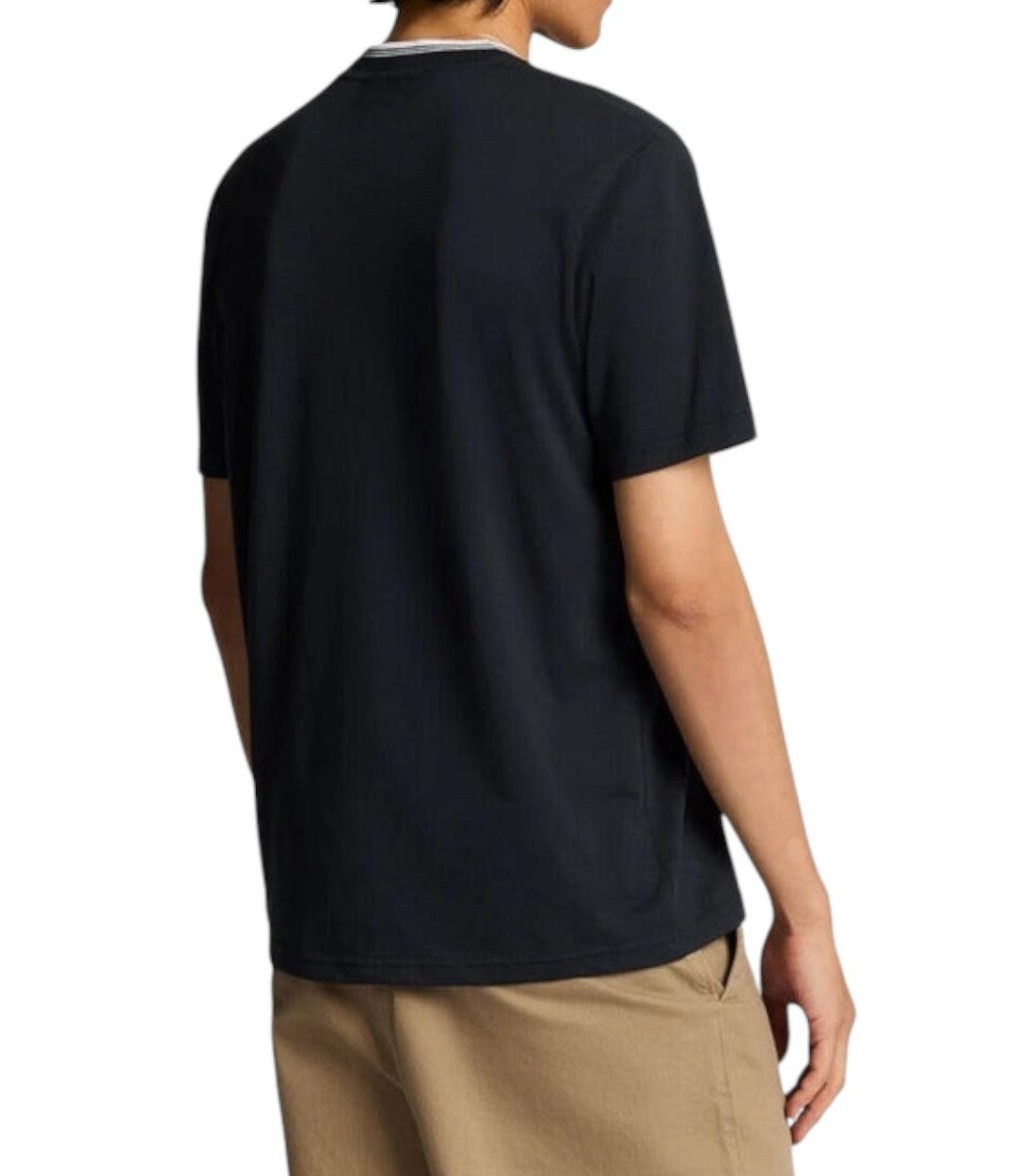 Lyle & Scott Donkerblauw T-shirt Met Logo