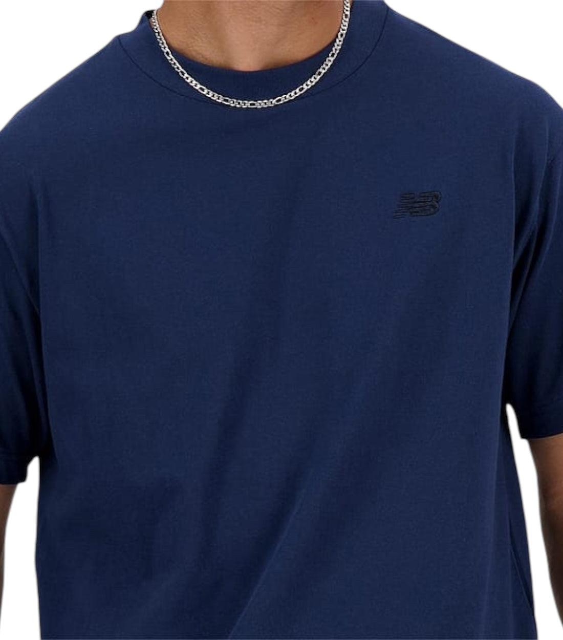 New Balance Blauw Athletics Katoenen T-Shirt