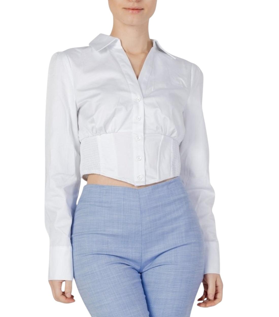 Guess Wit Blouse Met Lange Mouwen