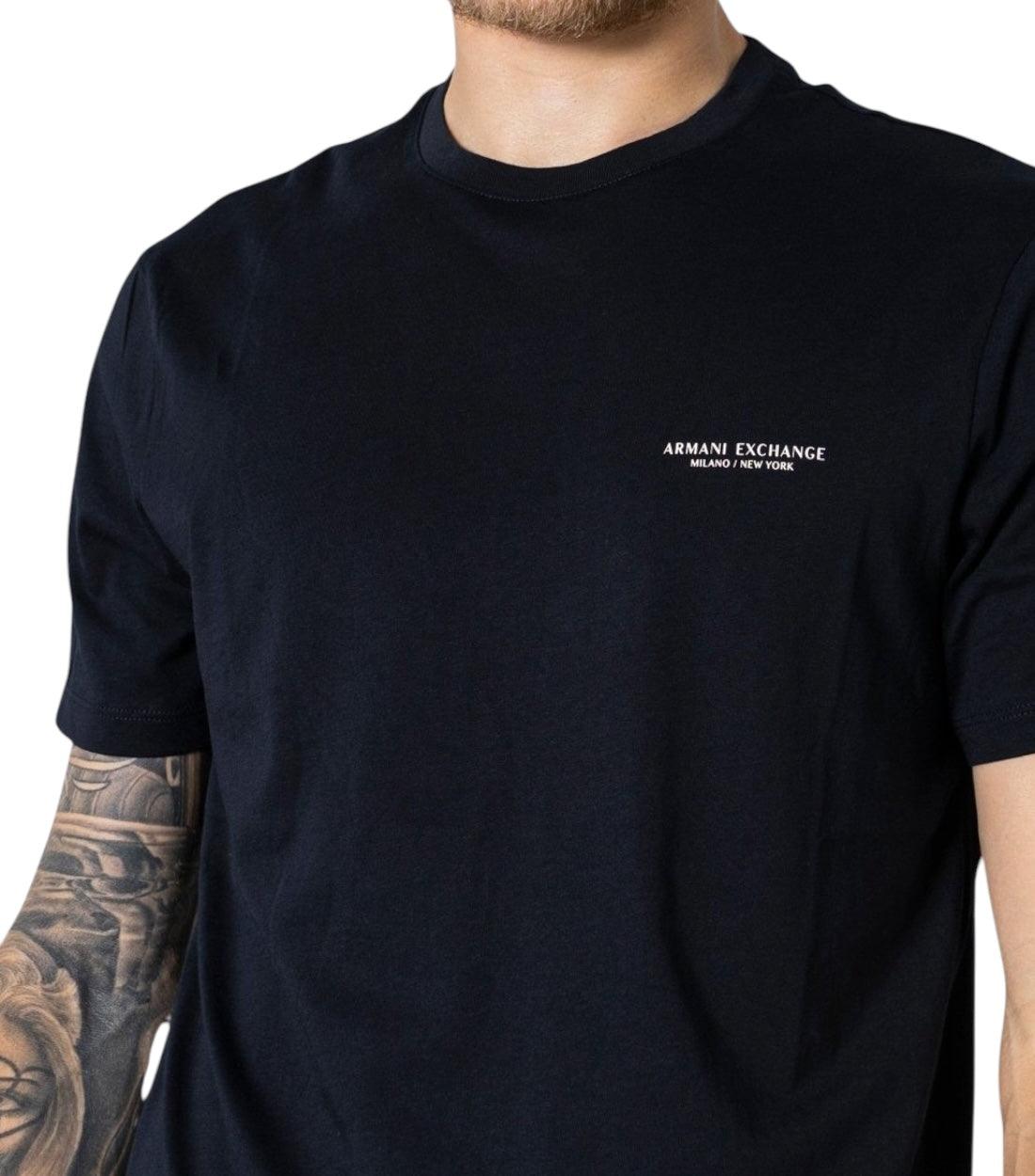 Armani Exchange Donkerblauw Basic T-shirt Met Logo