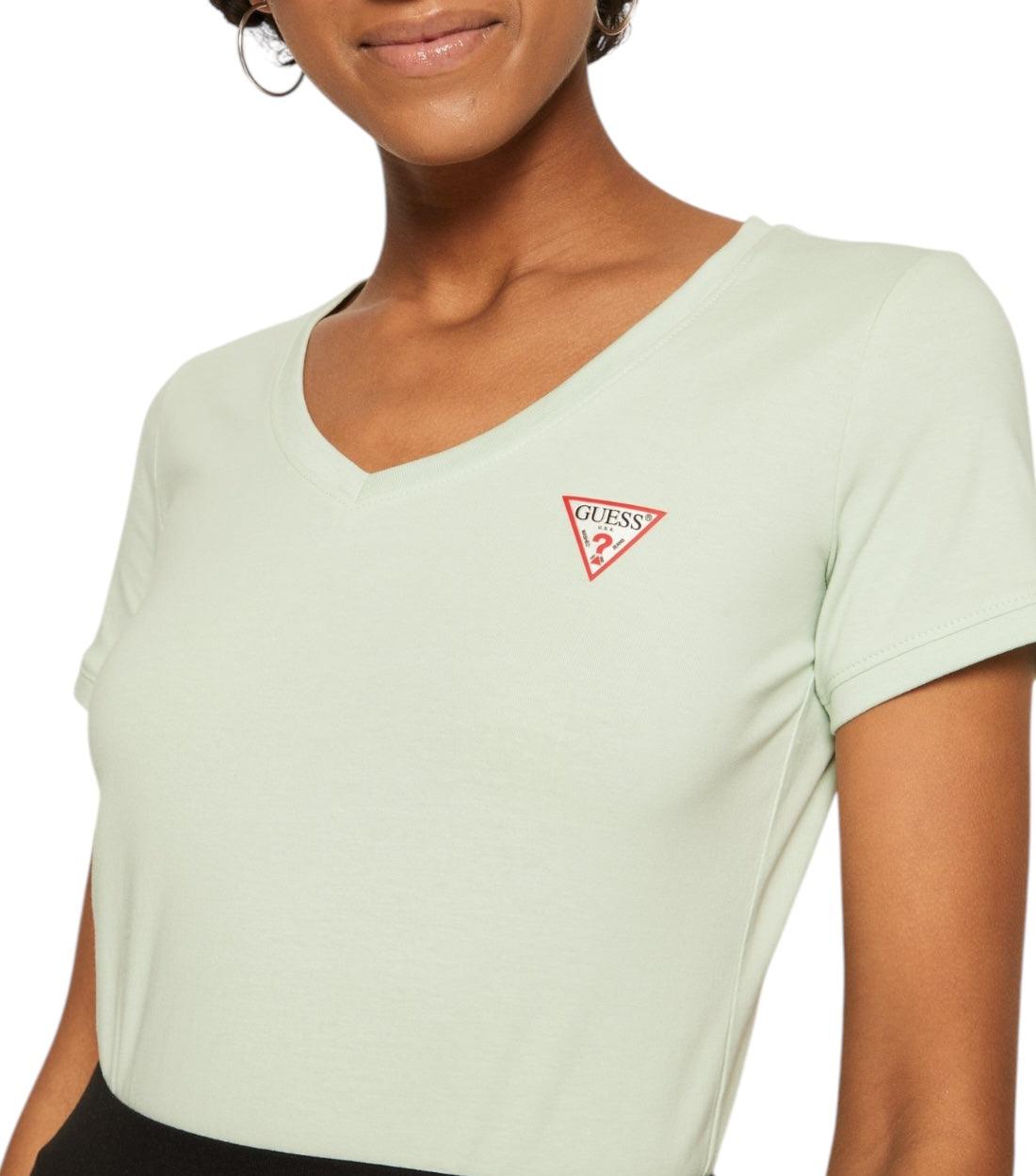 Guess Lichtgroen T-shirt Mini Triangle