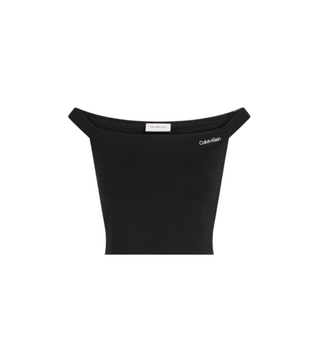 Calvin Klein Jeans Zwart Croptop Met Logo