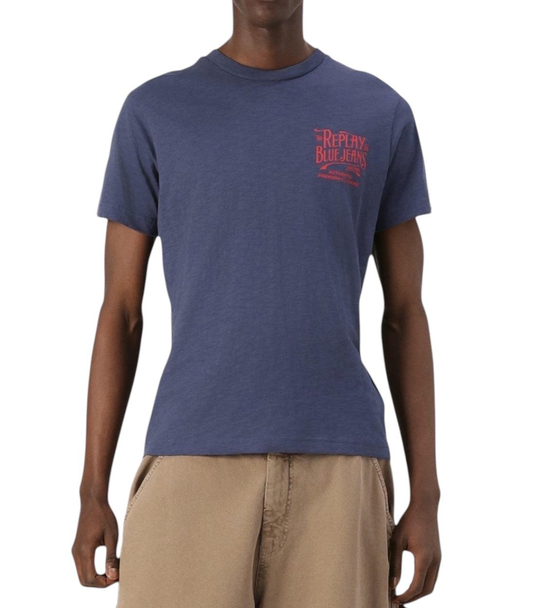 Replay Blauw Regular Fit T-shirt