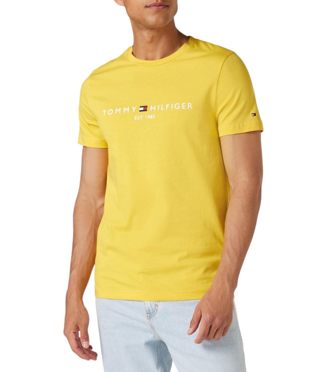 Tommy Hilfiger Geel T-shirt Met Labelstitching