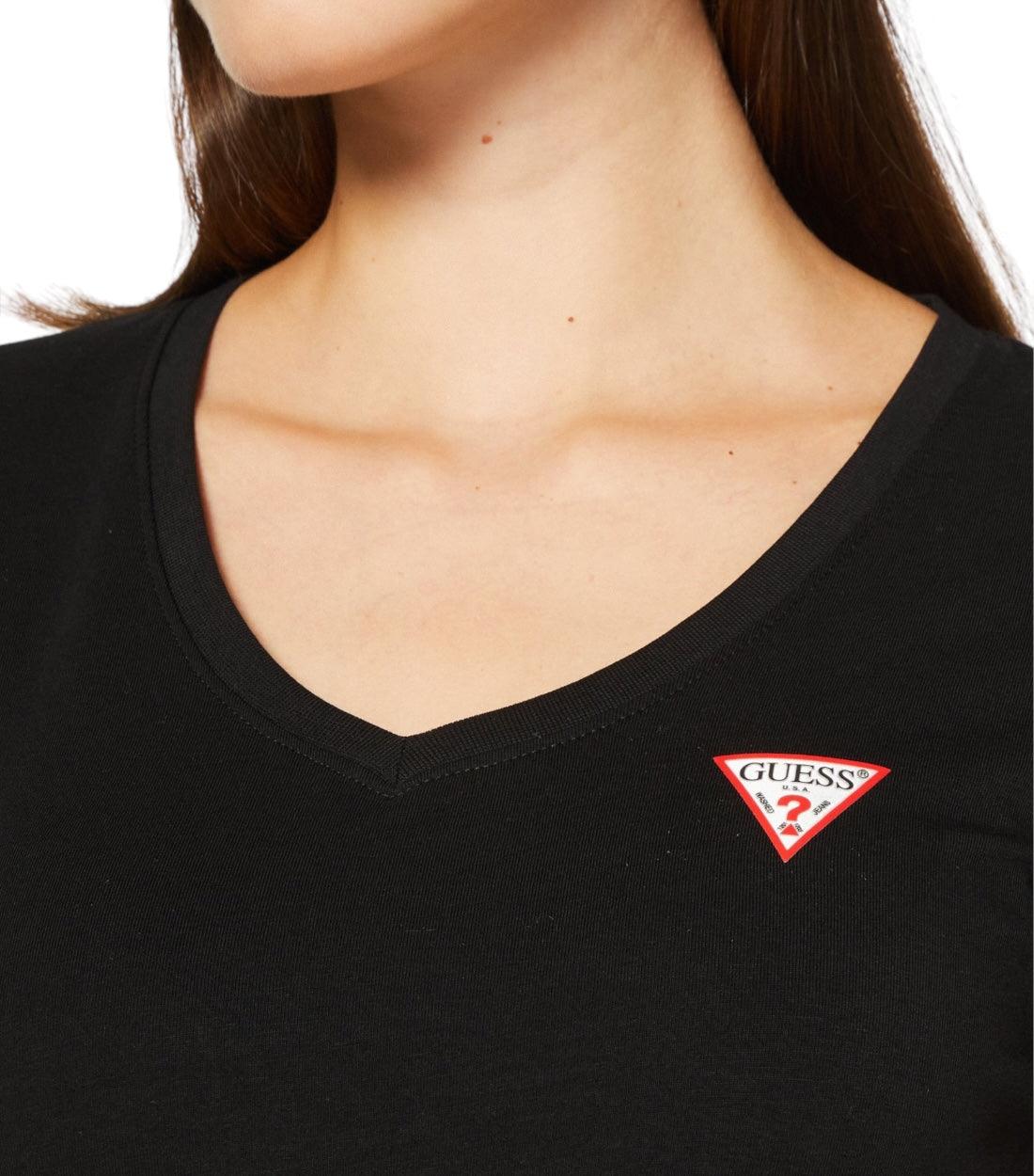 Guess Zwart T-shirt Triangle Logo