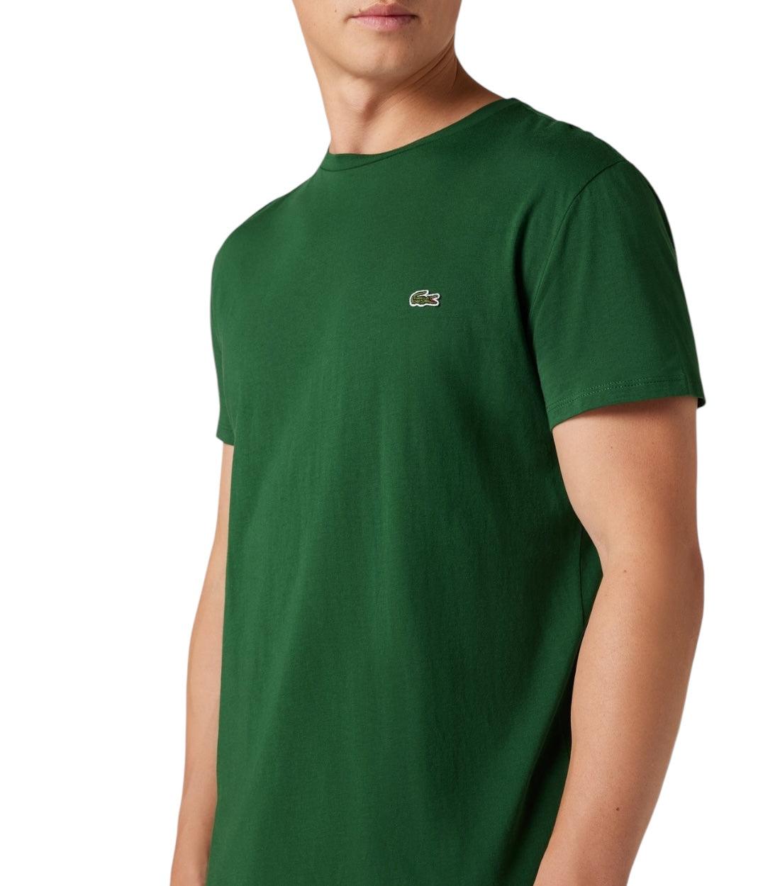 Lacoste Groen Supima T-shirt Met Logostitching