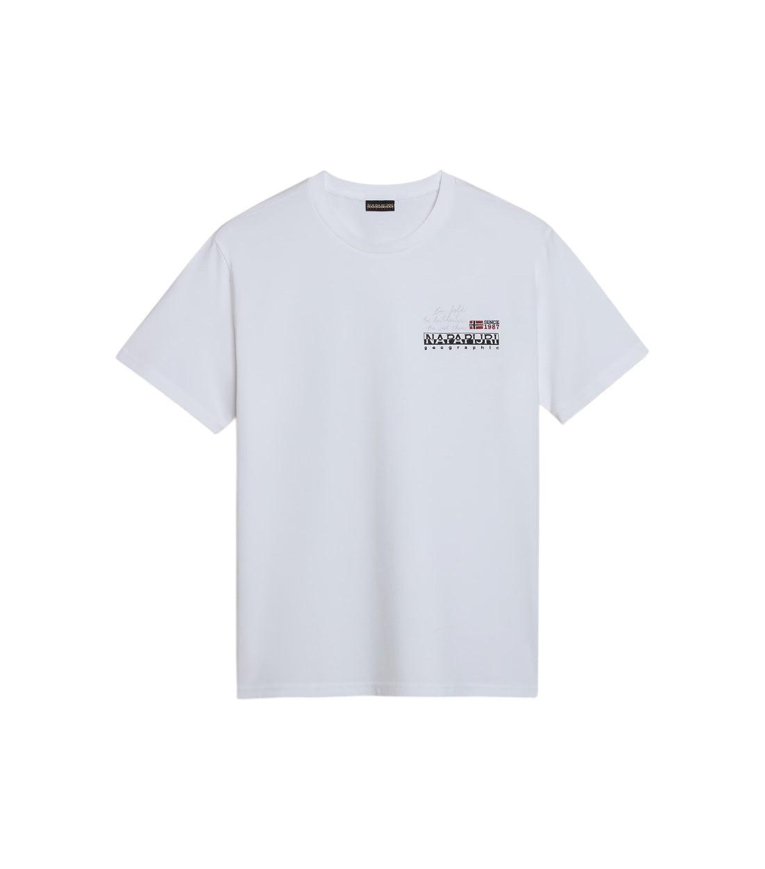Napapijri Colville T-shirt Heren Wit Met Korte Mouwen