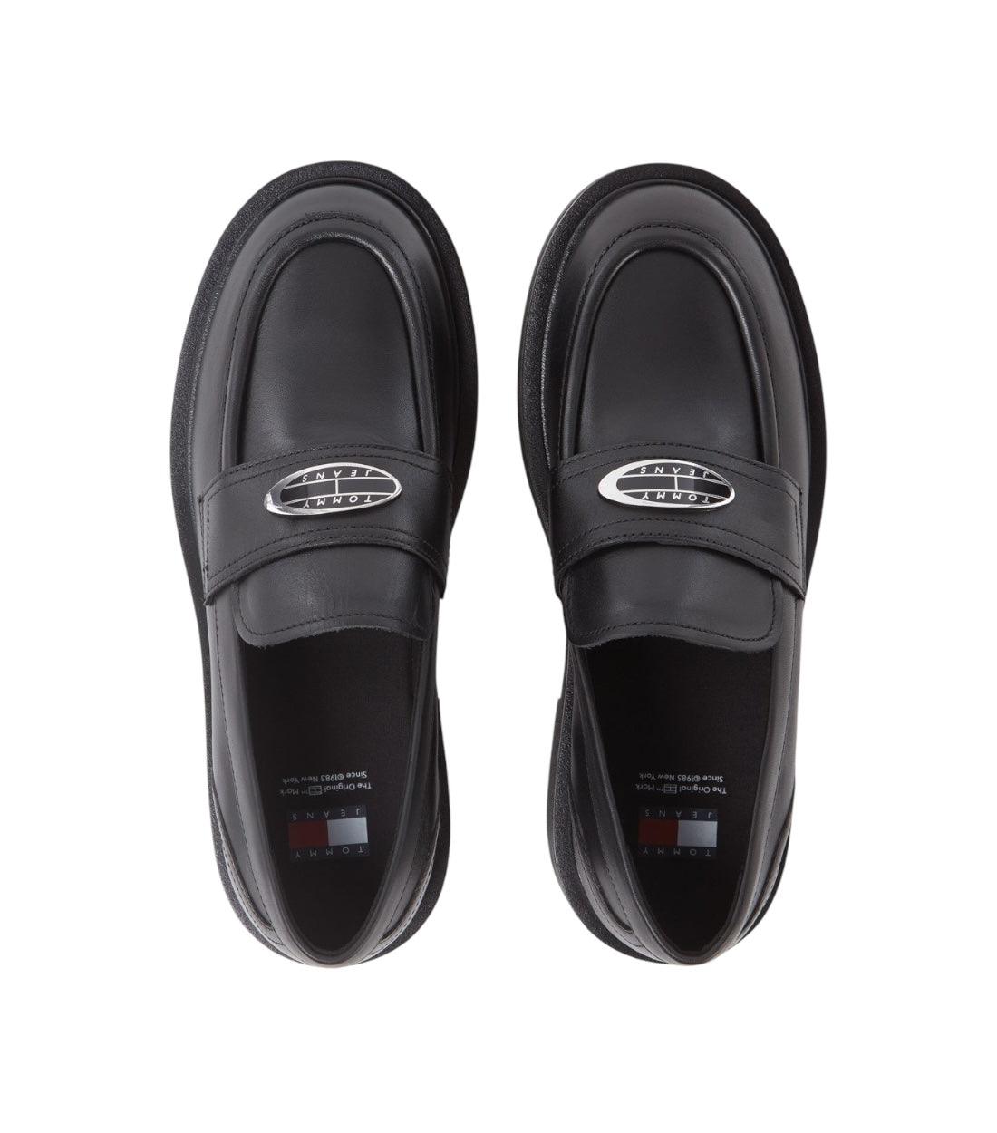 Tommy Hilfiger Zwart Moccassin van Leer