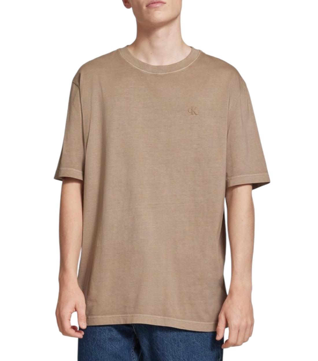 Calvin Klein Jeans Taupe T-shirt Met Labeldetail