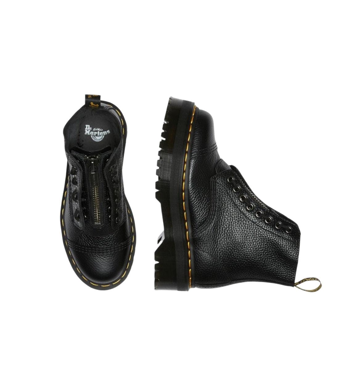 Dr. Martens Zwart Sinclair Nappa Leren Platform Laarzen
