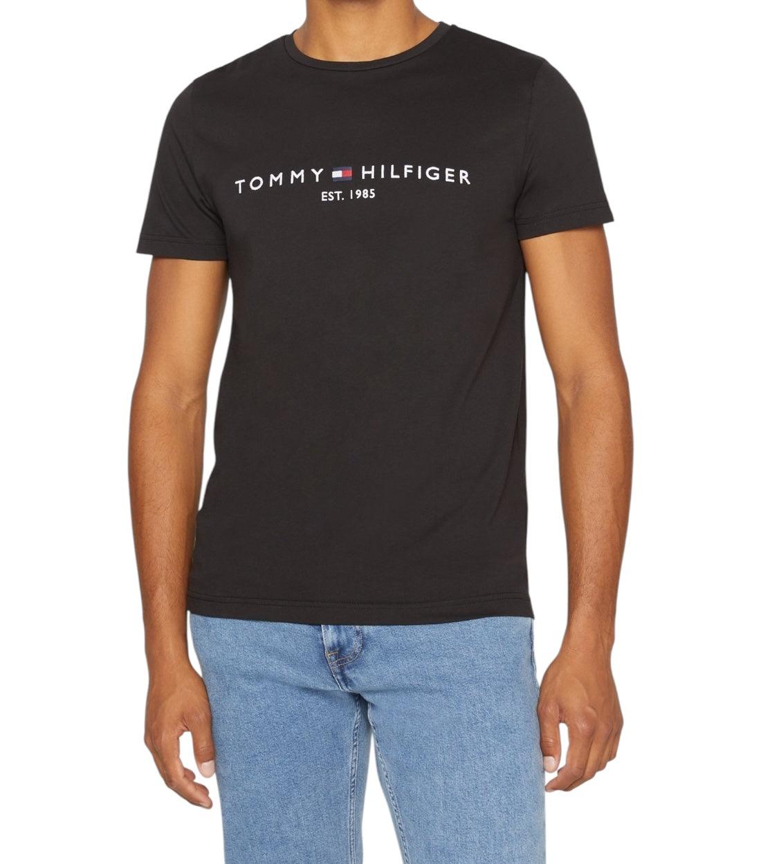 Tommy Hilfiger Jeans Zwart Basic T-shirt Met Logo