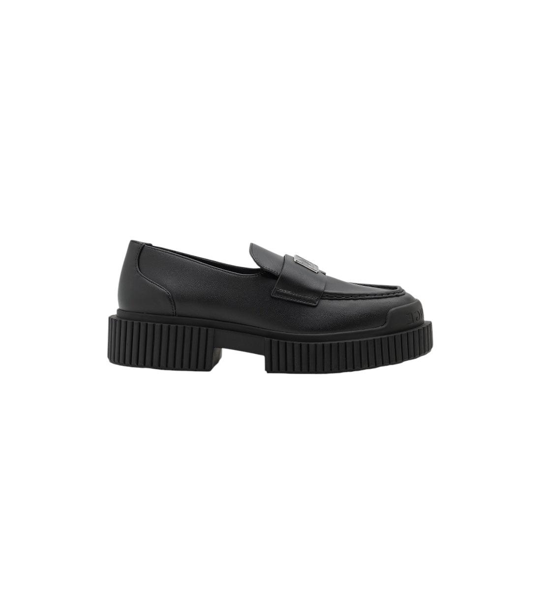 Armani Exchange Zwarte Loafers Met Hoge Zool