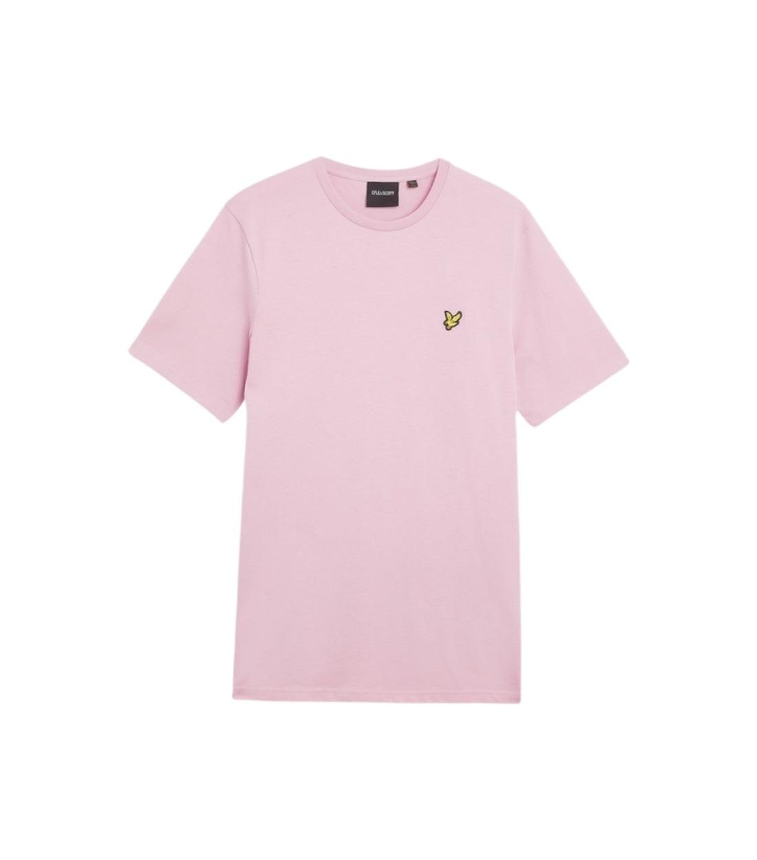 Lyle & Scott Roze Basic T-shirt Met Logo