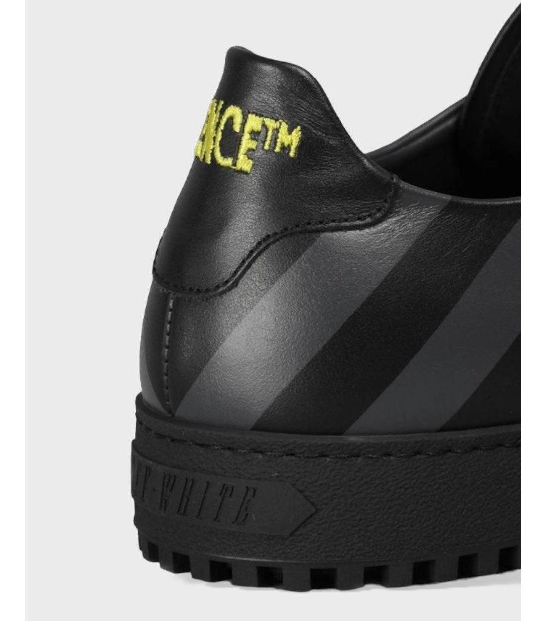 Off-White Zwart Kalfsleren Silence Dames Sneakers