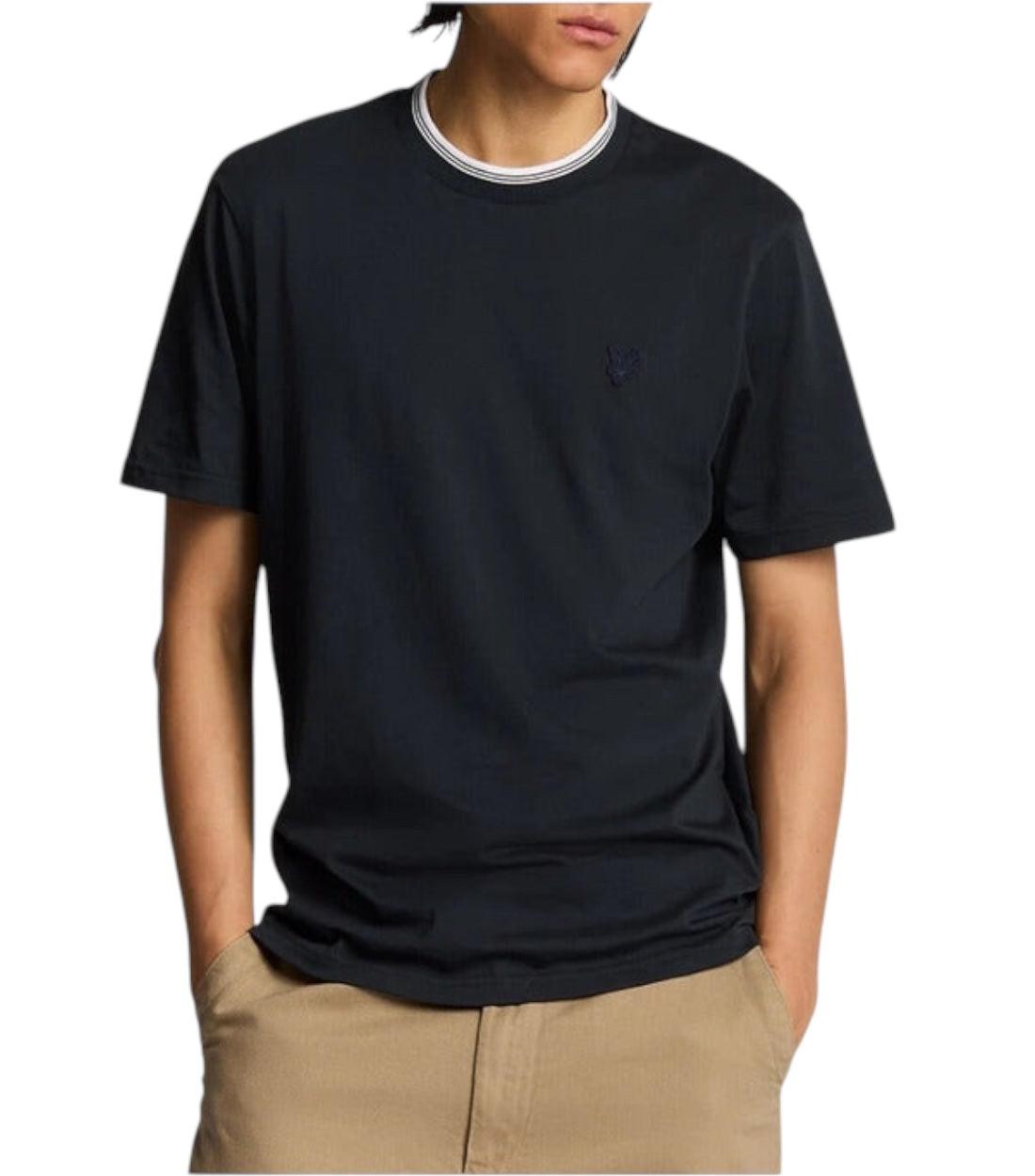 Lyle & Scott Donkerblauw T-shirt Met Logo