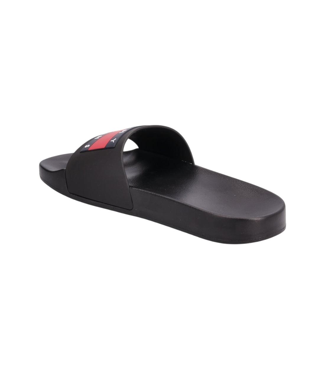 Tommy Hilfiger Jeans Zwarte Slippers